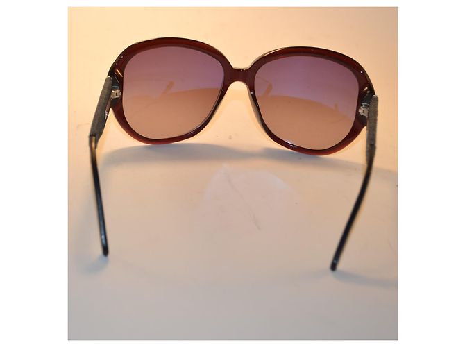 Lunettes de soleil Chanel en denim et acétate - vue 7