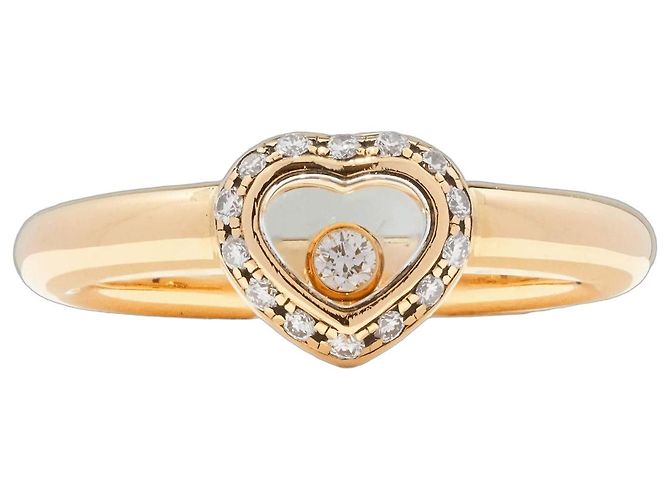 Anello Chopard Happy Diamonds Cuore Oro Giallo 750/18kt 51mm Lusso - vista 2