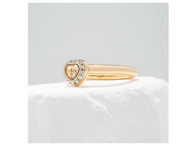 Anello Chopard Happy Diamonds Cuore Oro Giallo 750/18kt 51mm Lusso - vista 4