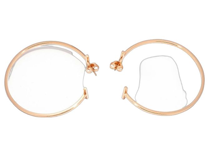 Tiffany & Co. Orecchini T Wire a Cerchio Oro Rosa 750/18kt Designer - vista 2
