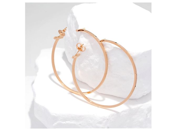 Tiffany & Co. Orecchini T Wire a Cerchio Oro Rosa 750/18kt Designer - vista 4