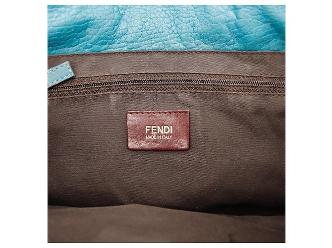Borsa a tracolla Fendi in pelle Turquoise - vista 10