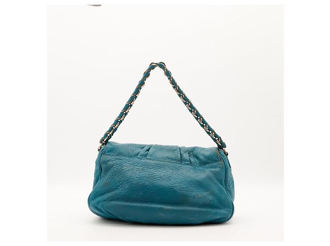 Borsa a tracolla Fendi in pelle Turquoise - vista 3