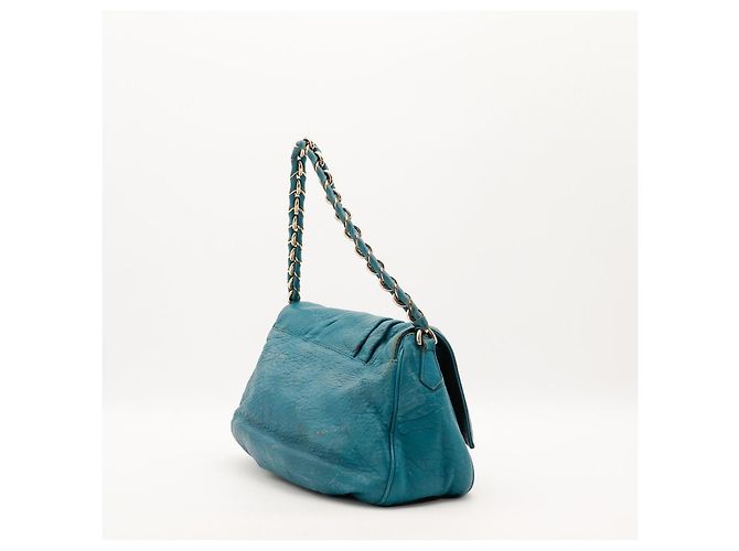 Borsa a tracolla Fendi in pelle Turquoise - vista 4
