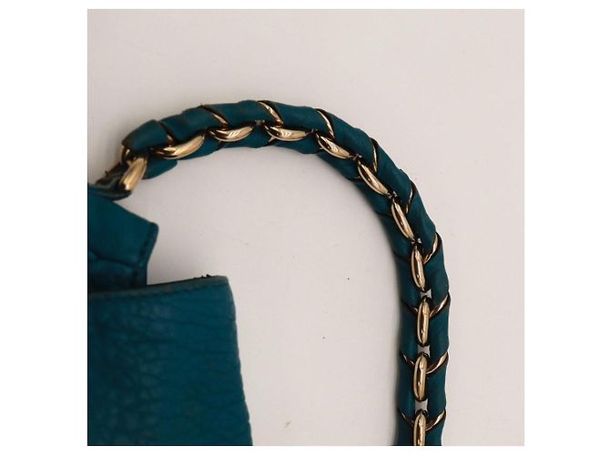 Borsa a tracolla Fendi in pelle Turquoise - vista 8