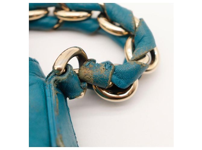 Borsa a tracolla Fendi in pelle Turquoise - vista 9