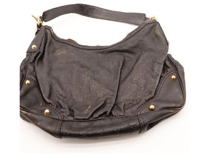 Borsa Hobo Gucci in pelle monogram marrone scuro - vista 10