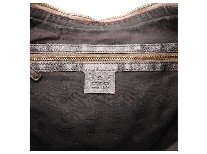 Borsa Hobo Gucci in pelle monogram marrone scuro - vista 13