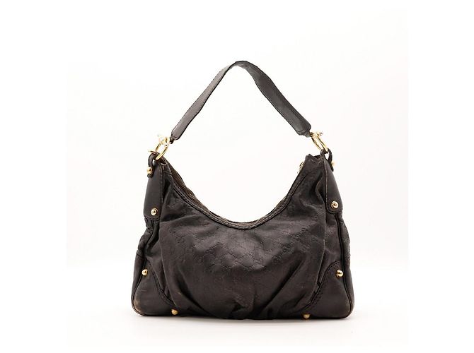 Borsa Hobo Gucci in pelle monogram marrone scuro - vista 3