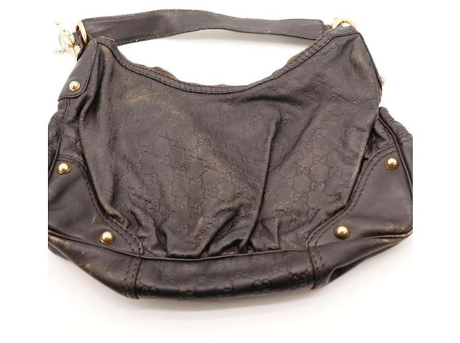 Borsa Hobo Gucci in pelle monogram marrone scuro - vista 6