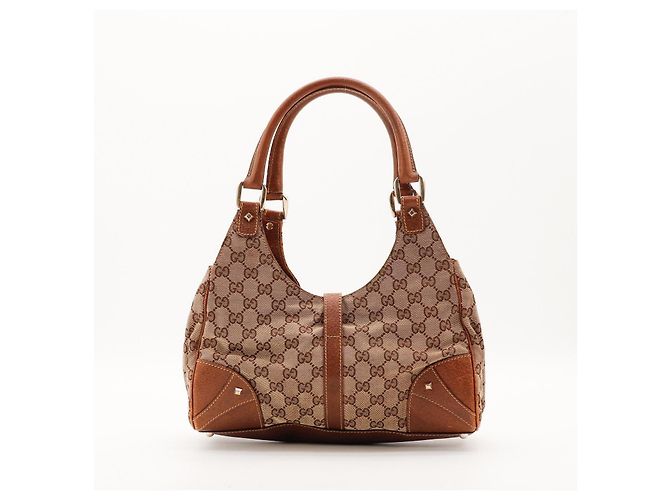 Gucci Hobo Bag Monogram Canvas Leder Brown - Ansicht 3