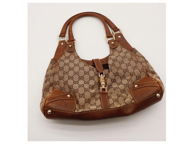Gucci Hobo Bag Monogram Canvas Leder Brown - Ansicht 6