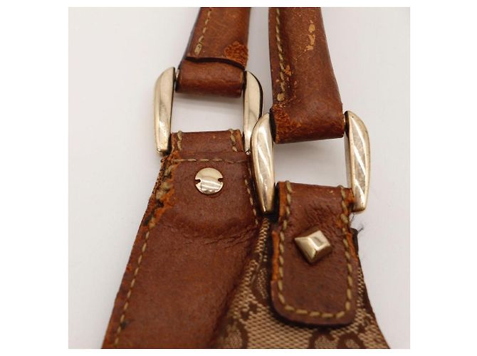Gucci Hobo Bag Monogram Canvas Leder Brown - Ansicht 8