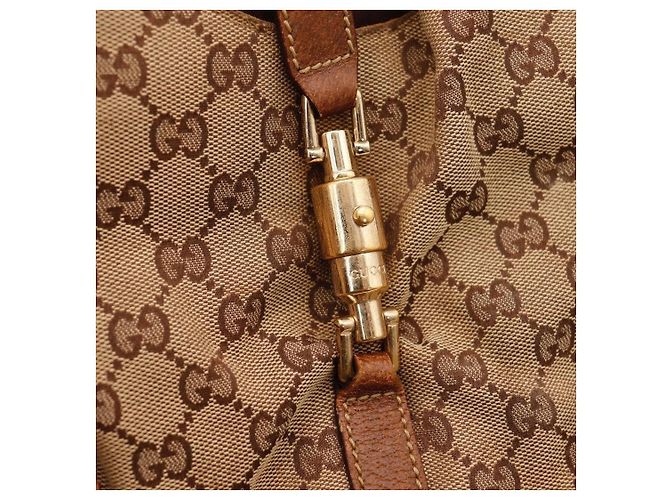 Gucci Hobo Bag Monogram Canvas Leder Brown - Ansicht 9