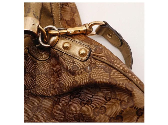Borsa Hobo Gucci GG Supreme Canvas Brown - vista 11