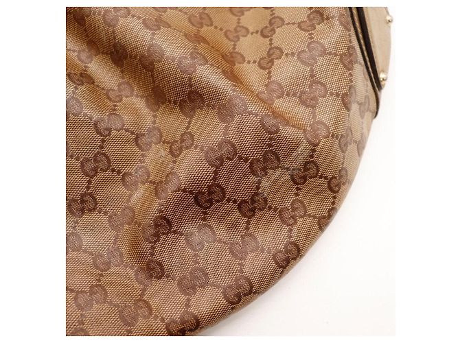 Borsa Hobo Gucci GG Supreme Canvas Brown - vista 12