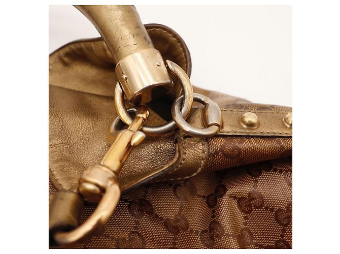 Borsa Hobo Gucci GG Supreme Canvas Brown - vista 13