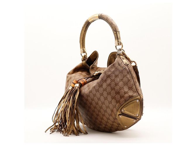 Borsa Hobo Gucci GG Supreme Canvas Brown - vista 2