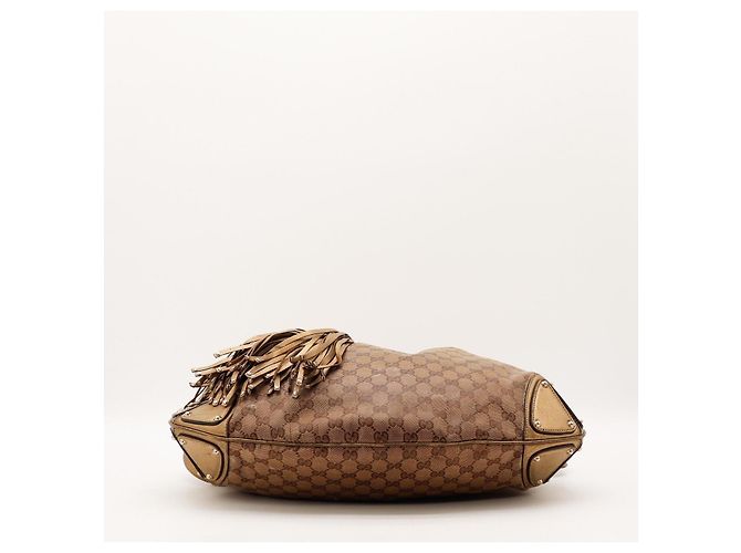 Borsa Hobo Gucci GG Supreme Canvas Brown - vista 5