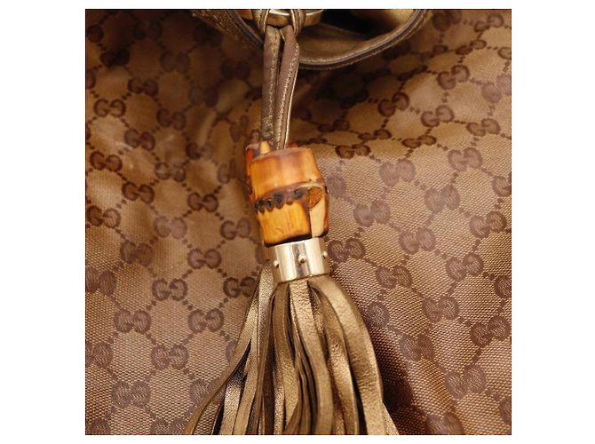 Borsa Hobo Gucci GG Supreme Canvas Brown - vista 7