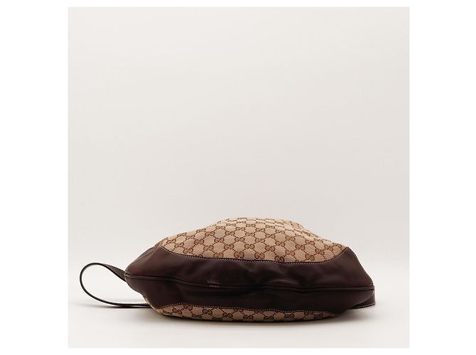 Bamboo Borsa Hobo Gucci Manico in Bambù Tela Monogramma Marrone - vista 5