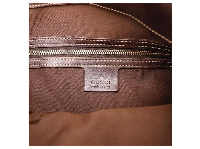 Bamboo Borsa Hobo Gucci Manico in Bambù Tela Monogramma Marrone - vista 7