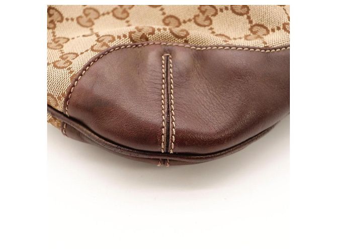 Bamboo Borsa Hobo Gucci Manico in Bambù Tela Monogramma Marrone - vista 9