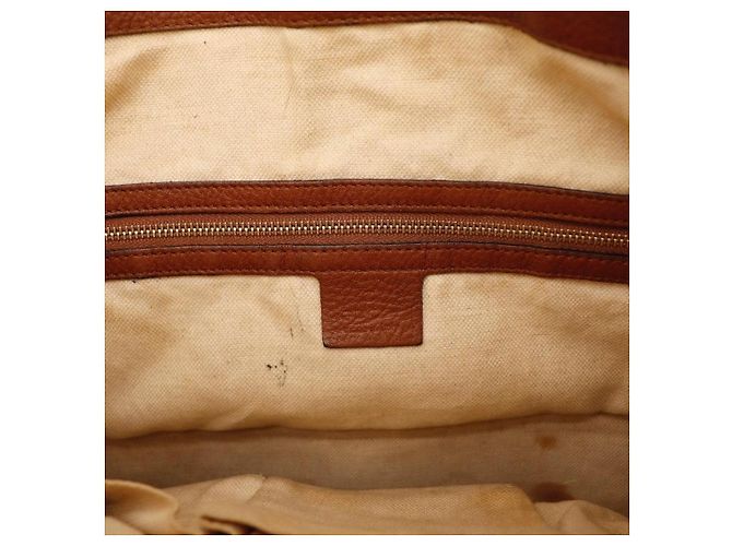 Borsa Hobo Gucci Monogram Canvas Pelle Brown - vista 7