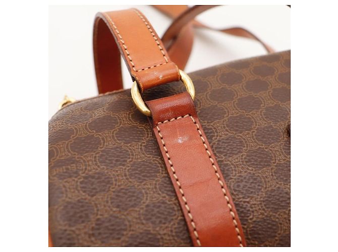 Céline Borsa Boston Celine Monogram in pelle marrone - vista 10