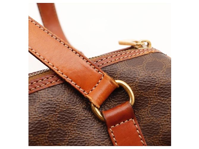 Céline Borsa Boston Celine Monogram in pelle marrone - vista 12