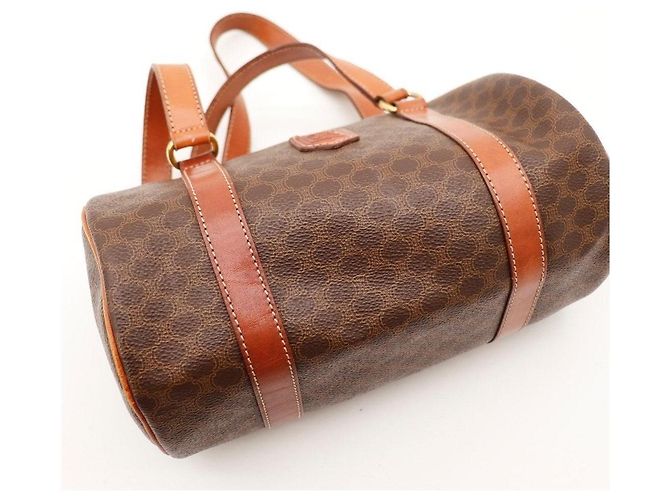 Céline Borsa Boston Celine Monogram in pelle marrone - vista 6