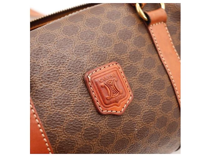 Céline Borsa Boston Celine Monogram in pelle marrone - vista 7