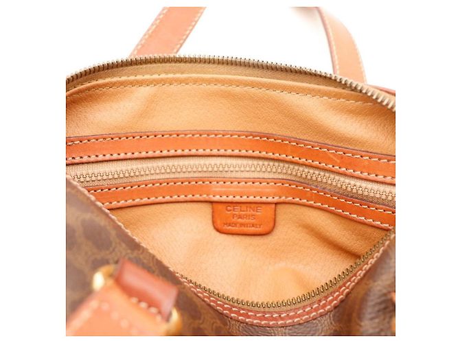 Céline Borsa Boston Celine Monogram in pelle marrone - vista 8