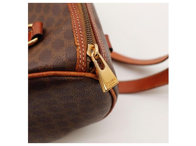 Céline Borsa Boston Celine Monogram in pelle marrone - vista 9