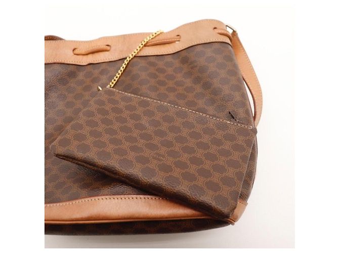 Céline Borsa Secchiello Celine Monogram in Pelle Brown - vista 8