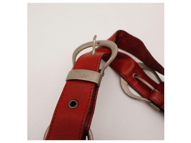 Borsa Hobo Dior in pelle rossa - vista 11