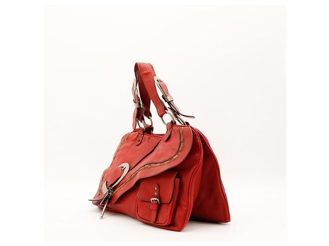 Borsa Hobo Dior in pelle rossa - vista 2