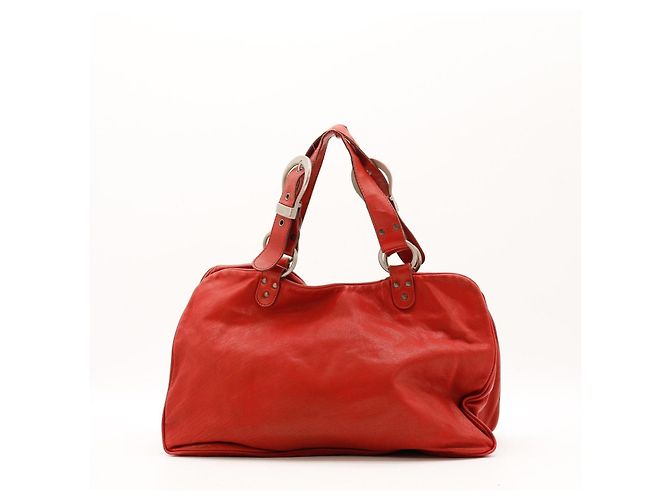 Borsa Hobo Dior in pelle rossa - vista 3