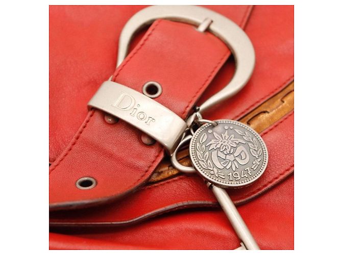Borsa Hobo Dior in pelle rossa - vista 7