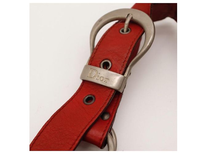 Borsa Hobo Dior in pelle rossa - vista 9