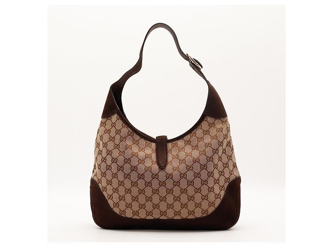 Gucci Hobo Bag Monogram Canvas Brown - view 3