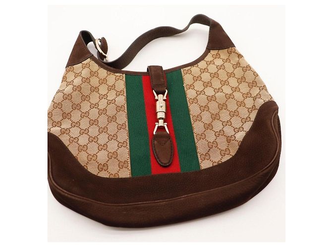 Gucci Hobo Bag Monogram Canvas Brown - view 6