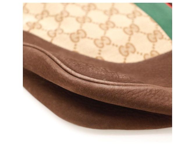Gucci Hobo Bag Monogram Canvas Brown - view 8