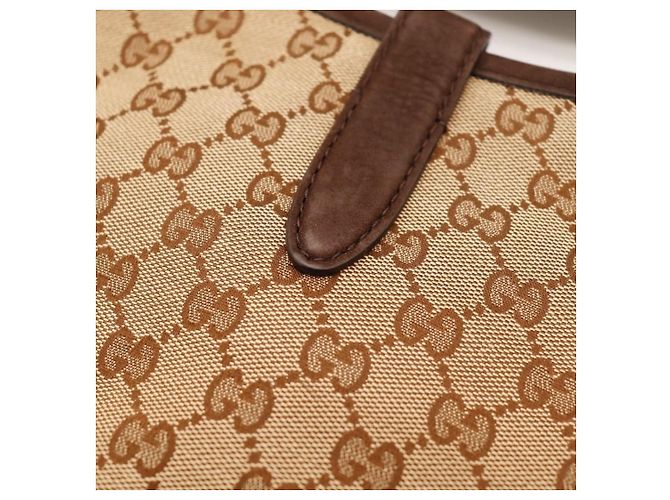 Gucci Hobo Bag Monogram Canvas Brown - view 9