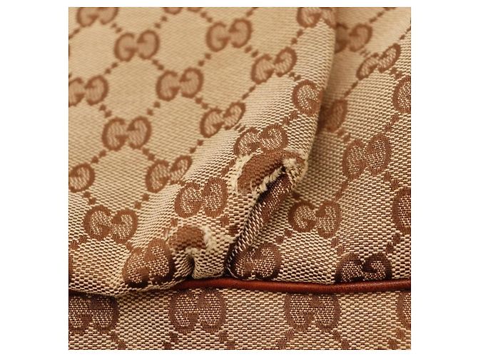 Borsa Hobo Gucci Monogram Canvas Pelle Brown - vista 11