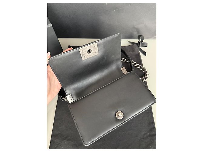 Borsa Chanel Boy Swarovski Crystals - vista 10