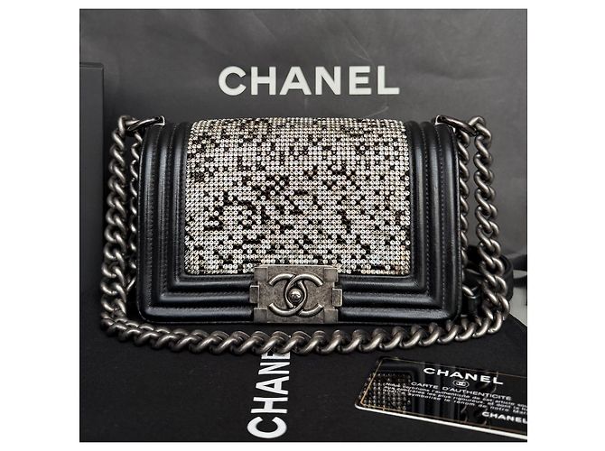 Borsa Chanel Boy Swarovski Crystals - vista 2