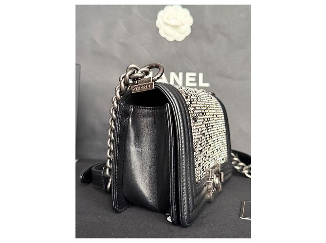 Borsa Chanel Boy Swarovski Crystals - vista 5