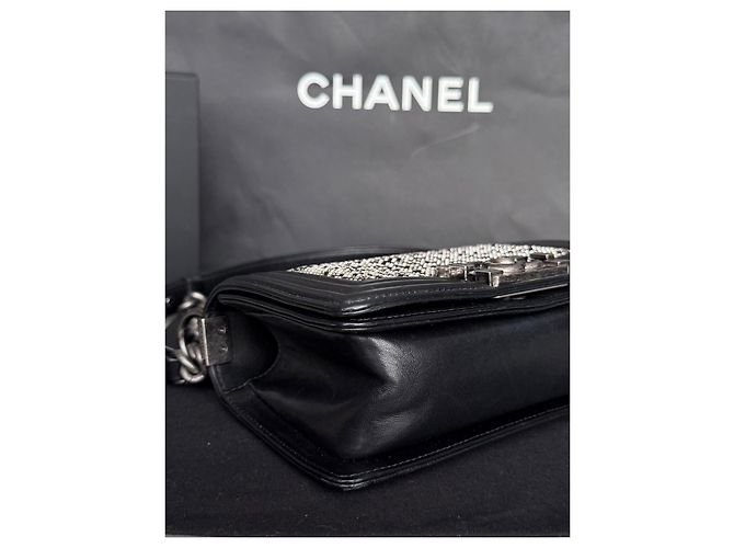 Borsa Chanel Boy Swarovski Crystals - vista 8