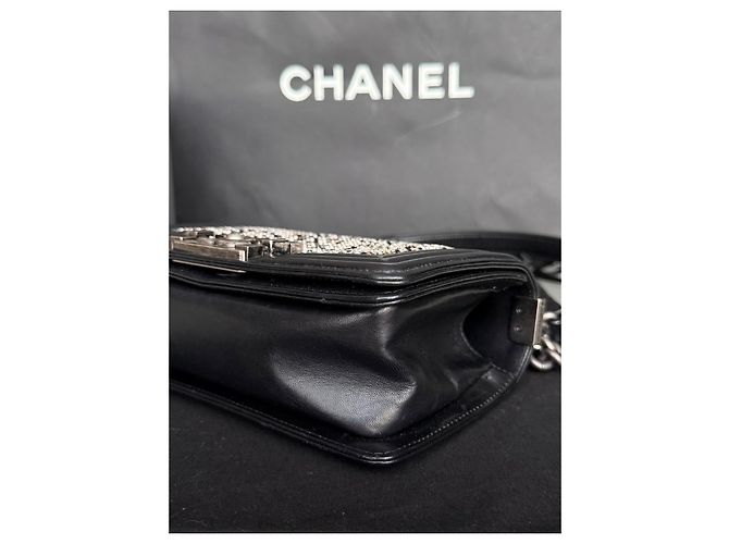 Borsa Chanel Boy Swarovski Crystals - vista 9